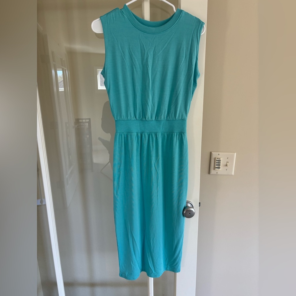 Athleta Santorini cinch dress size XXS. Turquoise/aqua color